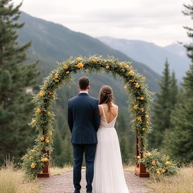 Intieme elopement ceremonie setting